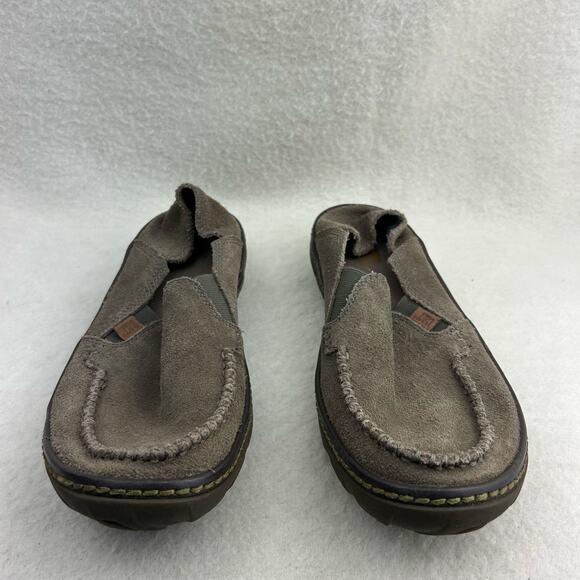 CAT Caterpillar Men's Gray Leather Slip-On Shoe Casual Loafer Thick Soles Size 6 - Picture 12 of 13